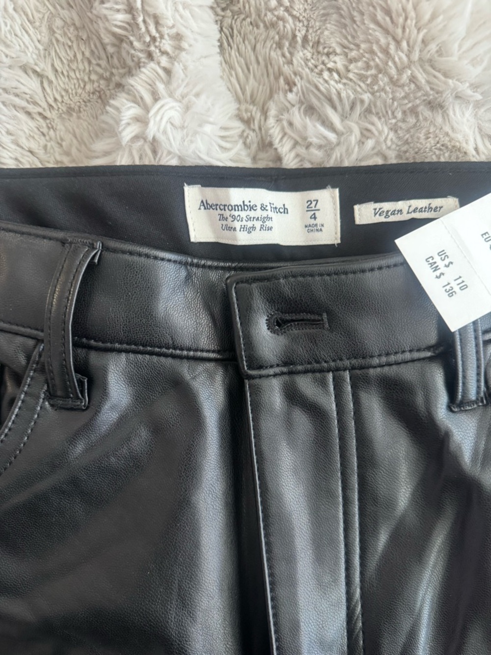 Abercrombie & Fitch Vegan Leather Pants NWT